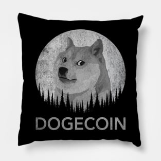 Vintage Dogecoin DOGE Coin To The Moon Crypto Token Cryptocurrency Wallet Birthday Gift For Men Women Kids Pillow