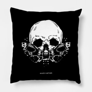 Moth and Skull Pillow