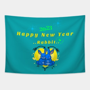 Happy new year rabbit Tapestry