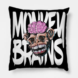 Monkey Brains Black Shirt Color Pillow