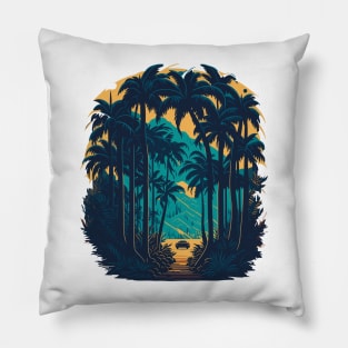 Tropical Sunset and Car Pillow