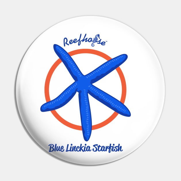 Blue Linckia Starfish Pin by Reefhorse