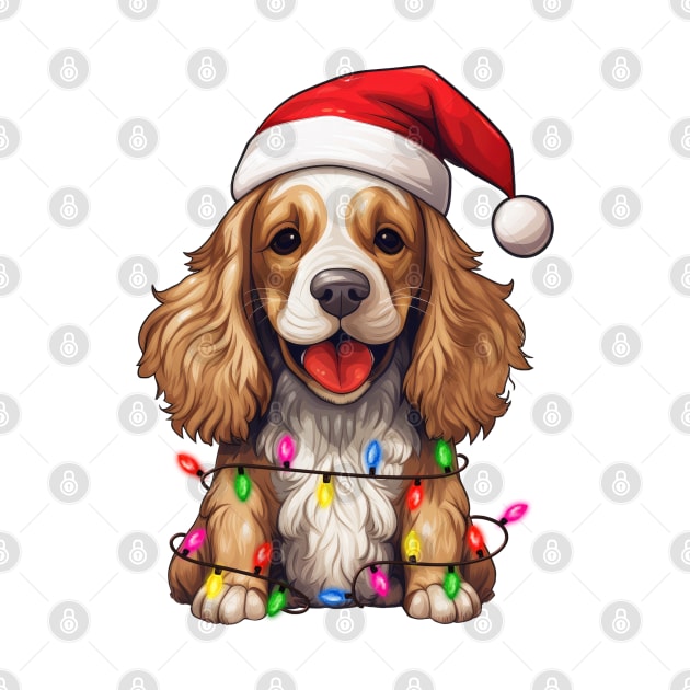 Christmas English Cocker Spaniel by Chromatic Fusion Studio