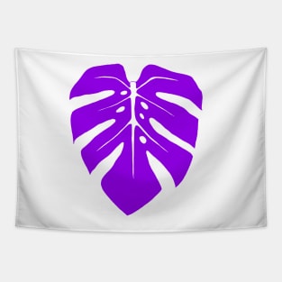 Purple Monstera Leaf Tapestry