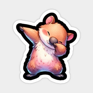 Cute Kawaii Wombat Dabbing Magnet