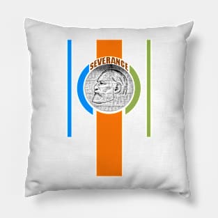 severance series Adam Scott and Britt Lower fan works graphic design by ironpalette Pillow