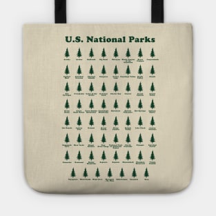 U.S. National Parks All 63 National Parks Hiking Camping Tote