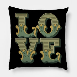 Love - Vintage Ornamental Letters. Pillow