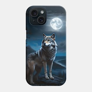 Wolf at Midnight Phone Case