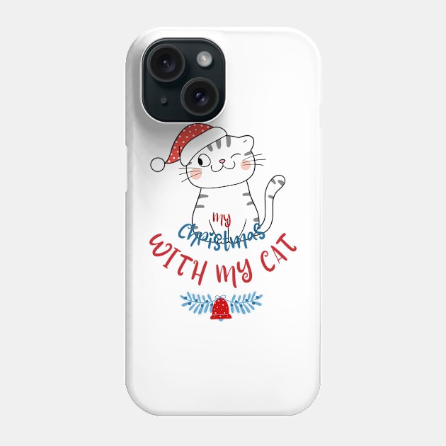 Christmas With My Cat Good enough Phone Case by ✪Your New Fashion✪