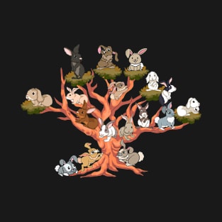 Pet Rabbit Lover Nature Forest Animal Tree Cute Bunny T-Shirt