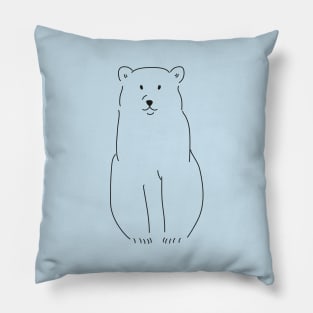 Polar Bear Silhouette Pillow