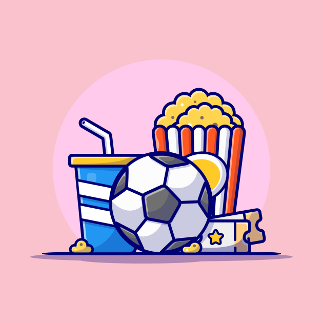 Watching Soccer Match Cartoon Vector Icon Illustration by Catalyst Labs