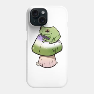 Genderqueer Pride Mushroom Frog Phone Case