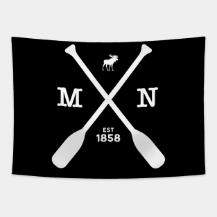 Minnesota Moose And Paddles 1858 Midwest Tapestry