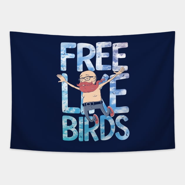 Free Like Birds Tapestry by triagus