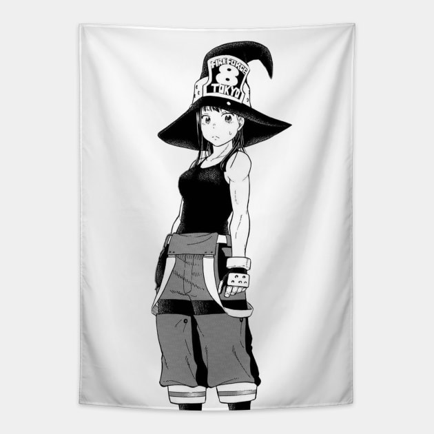 MAKI FIRE FORCE SAD JAPANESE ANIME AESTHETIC Tapestry by Poser_Boy