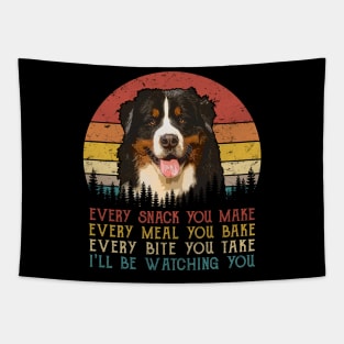 Retro Bernese Mountain Every Snack You Make Every Meal You Bake Tapestry