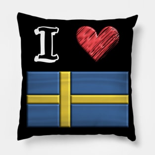 I love Flag from Schweden Pillow