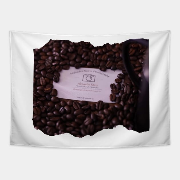 Business Card Coffee Beans Tapestry by BeatyinChaos