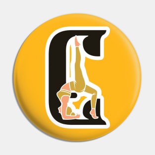 Sports yoga women in letter E vector design. Alphabet letter icon concept. Sports young women doing yoga exercises with letter E logo design. Pin