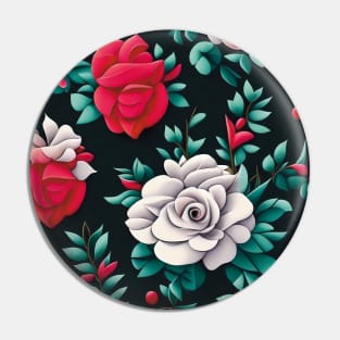 White red roses abstract artwork Pin