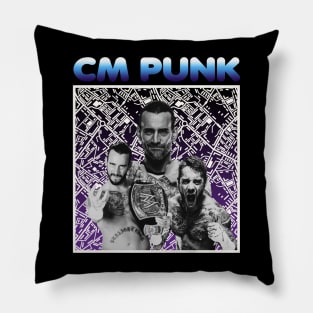 cm punk vintage Pillow