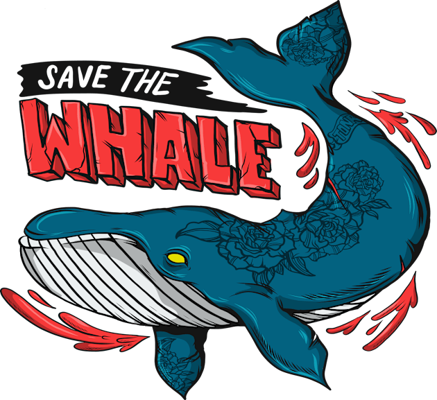 SAVE THE WHALE Kids T-Shirt by THEIDEASTUDIO