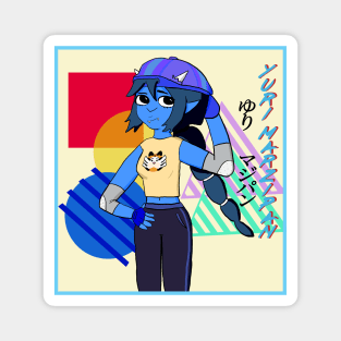 Yuri Marzipan the Oni - Cool Gal (blue scheme) Magnet