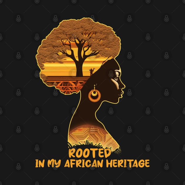 Rooted In My African Heritage Black Woman Melanin Queen by Merchweaver