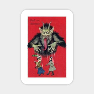 Puppet Master Krampus Victorian greeting Magnet