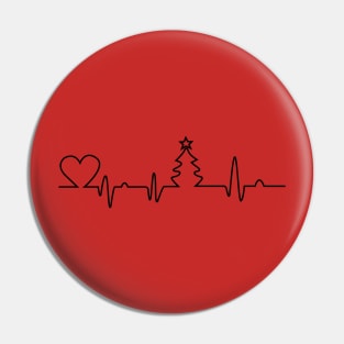 Christmas Tree In Heartbeat Pin