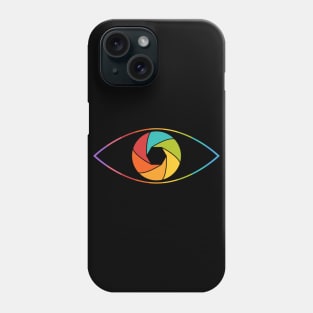 Colorful eye camera shutter Phone Case