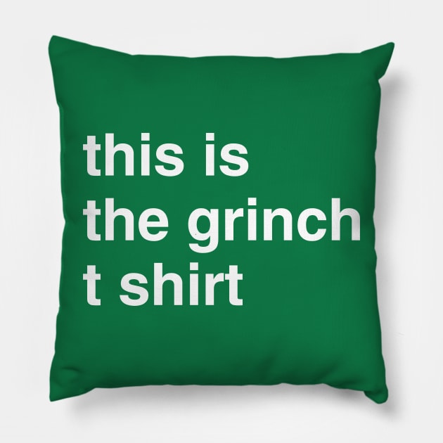 The grinch white Pillow by Harryvm