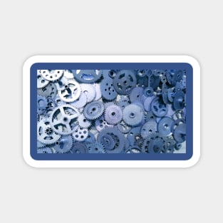 retro, vintage, old, technology, blue,  mechanical, grunge, connect, gears, photo, engineering Magnet