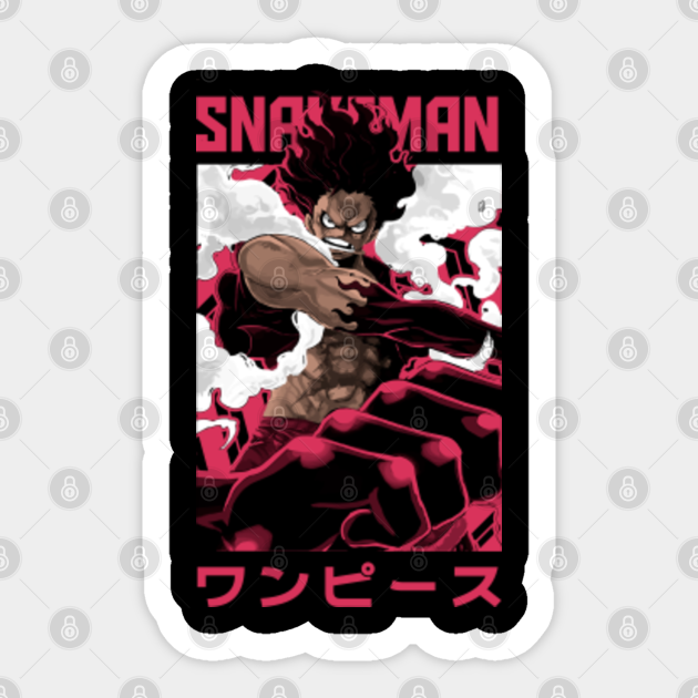 Snakeman Luffy Gear Four One Piece Design Snakeman Luffy Sticker Teepublic Uk