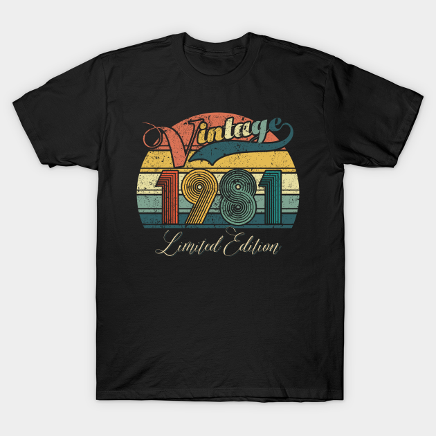 Discover Vintage 1981 Limited Edition Gift 40th Birthday - Vintage 1981 - T-Shirt