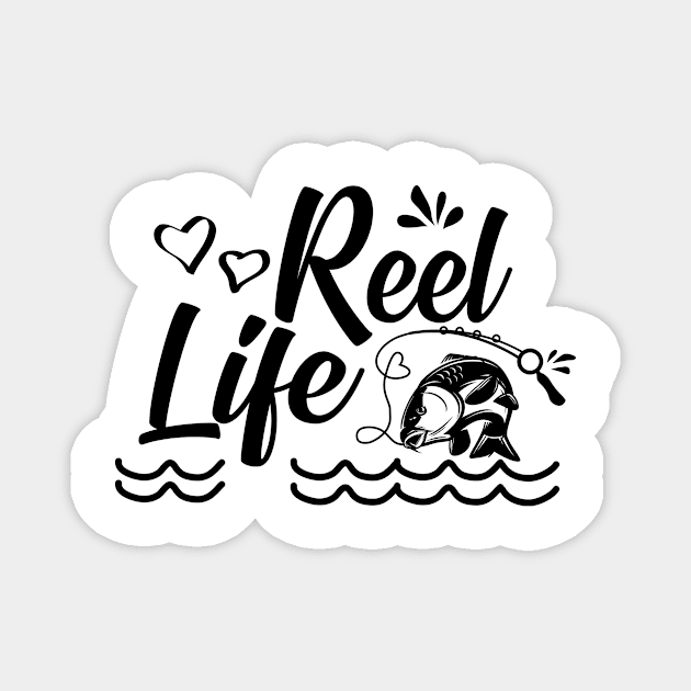 Reel Fishing Life Magnet by Rumsa