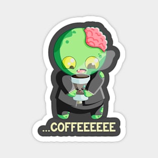 Coffee Zombie Magnet