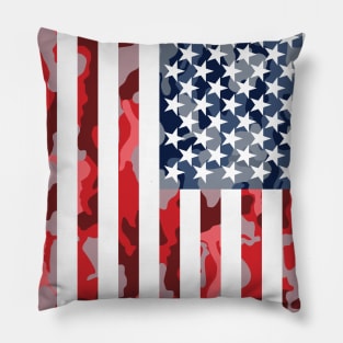 Camouflage of united states of america flag Pillow