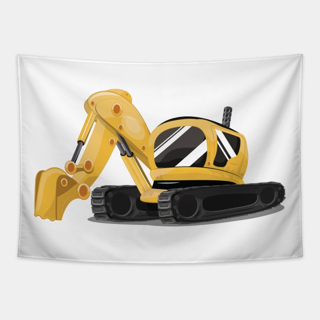 Excavator Tapestry by nickemporium1