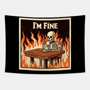 i'm fine everything is fine i drink coffee Tapestry