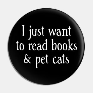 Book Cat Lover Funny Reading Gift Pin