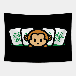 Monkey Mahjong Tapestry