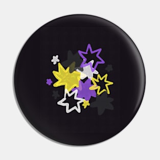 Starry NonBinary Pin