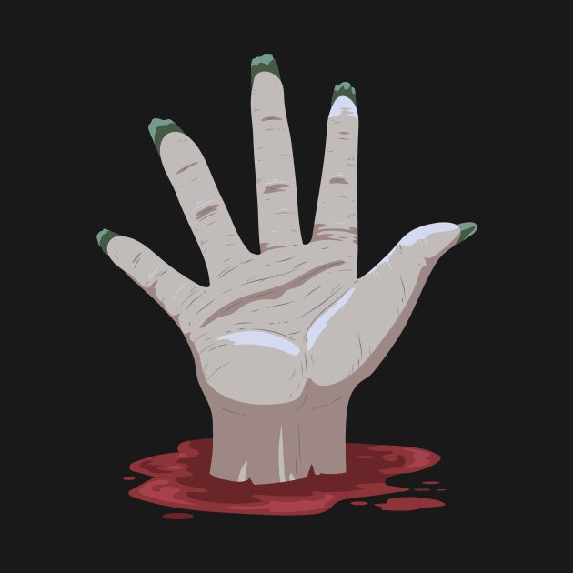 Hand stretches from the grave to the High Five by rueckemashirt