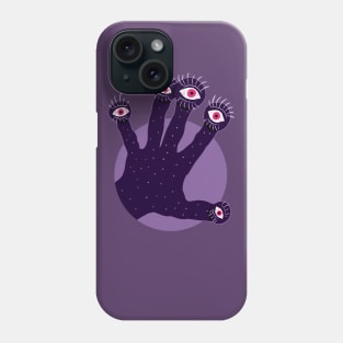 Creepy Hand Has Weird Fingers With Watching Eyes Phone Case