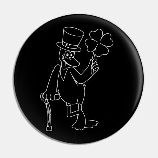 Funny Duck St Patricks Day Pin