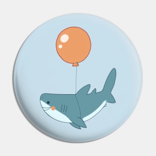 Shark and balloon Pin