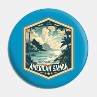 National Park of American Samoa Vintage WPA Style National Park Pin